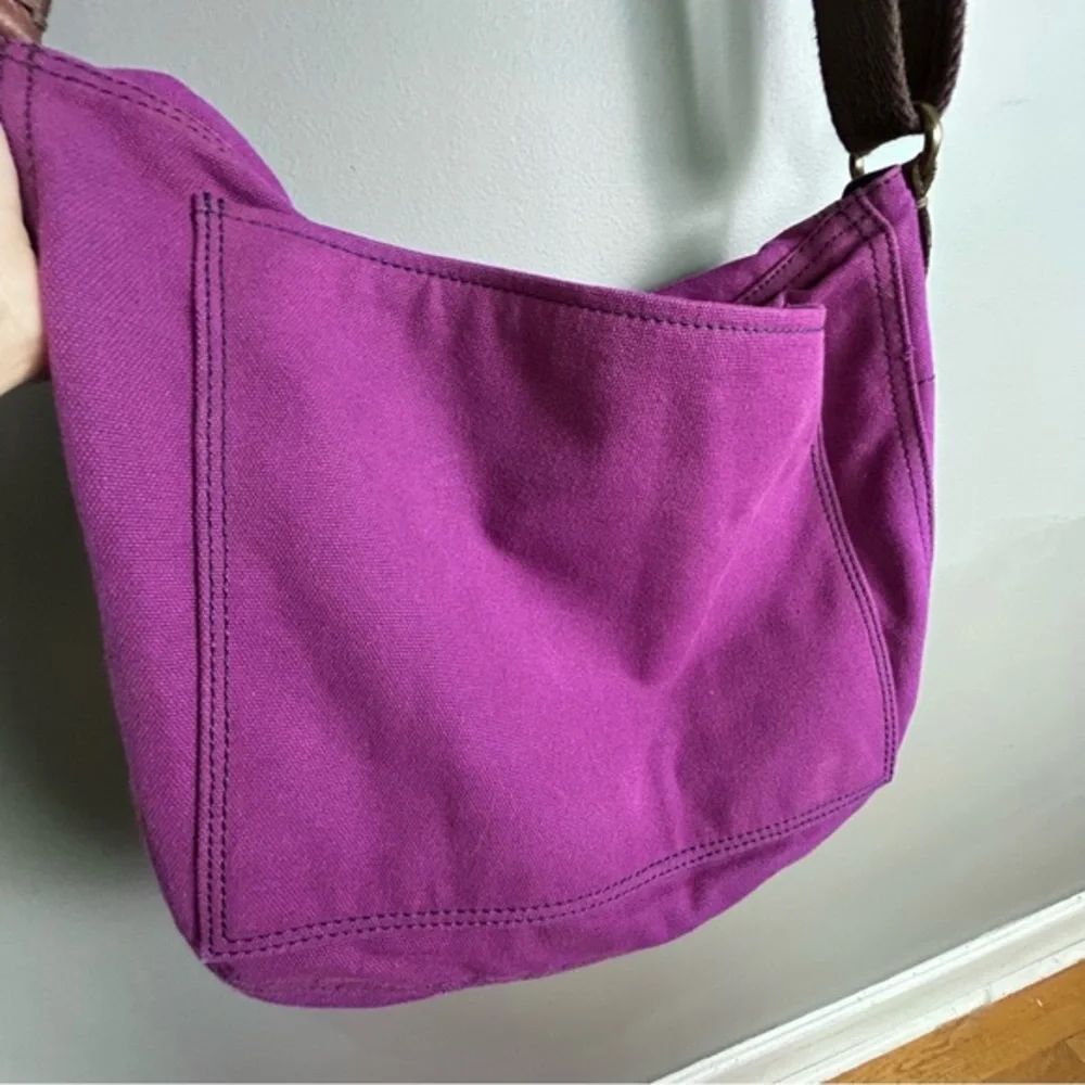 Y2K Lucky Brand messenger satchel bag‎ vtg Purple Hawaiian colorful western